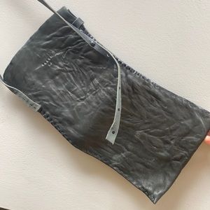 ENGSO Black Leather Wine Purse Satchel